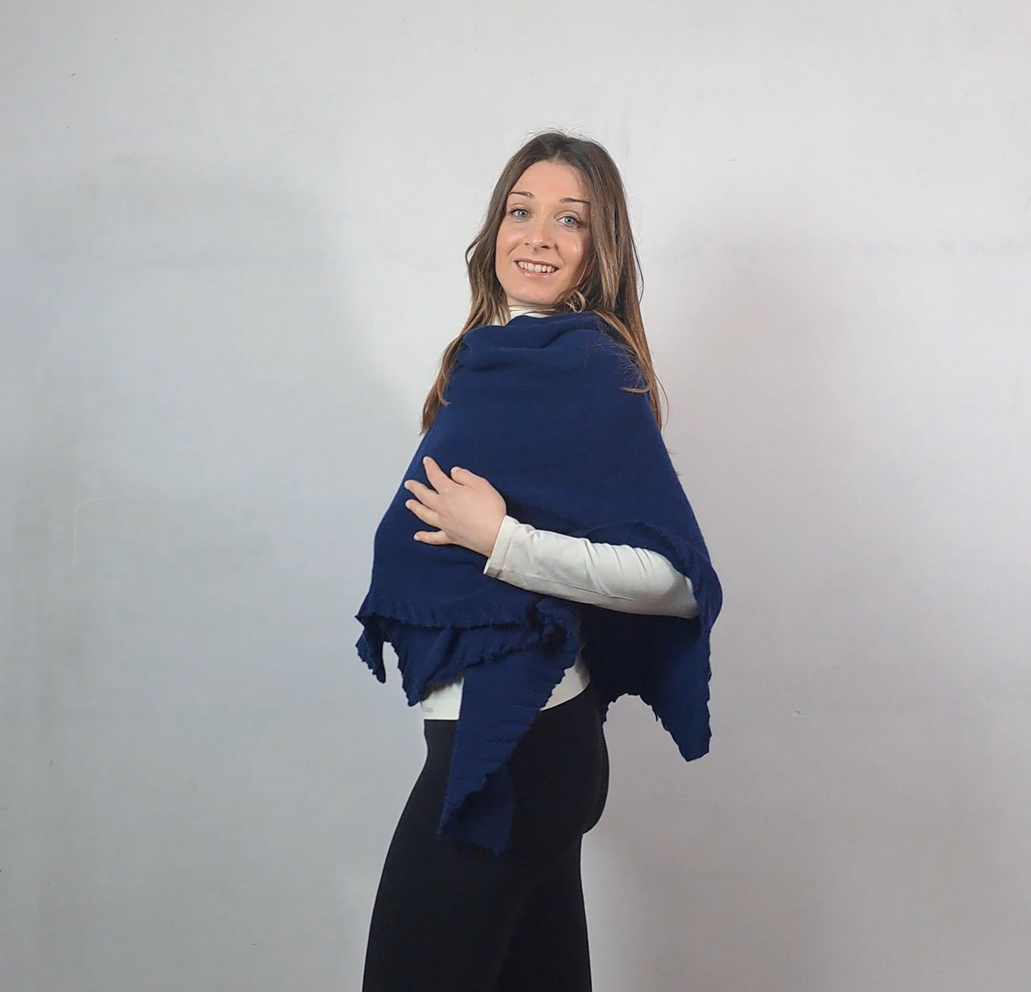 Stola in cashmere e lana merino