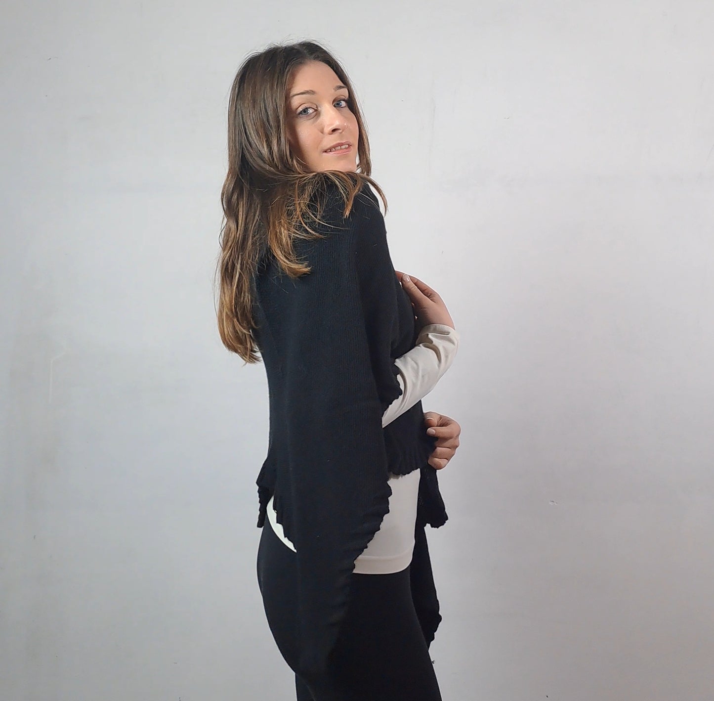 Stola in cashmere e lana merino