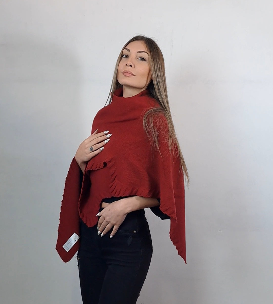 Stola in cashmere e lana merino