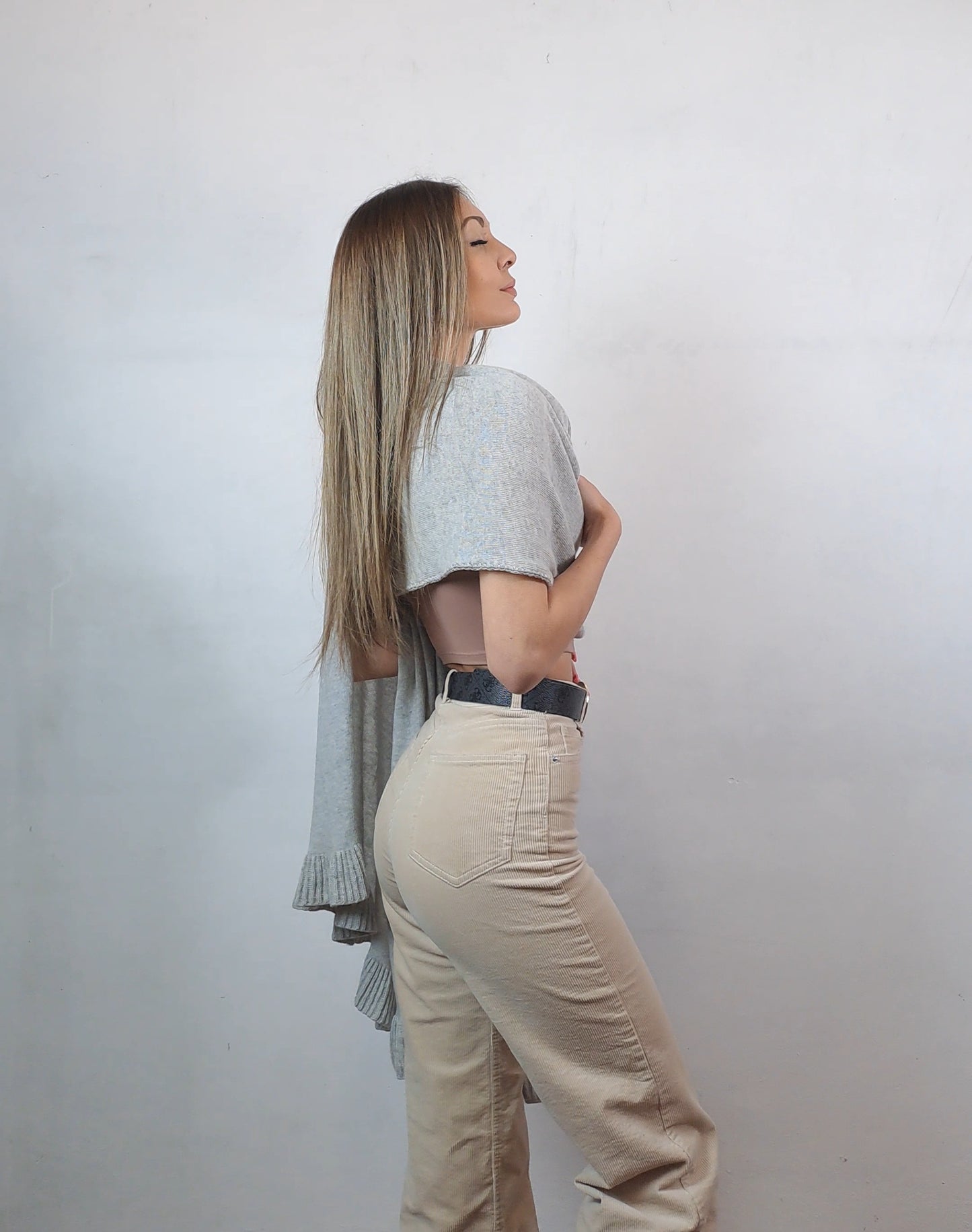 Stola in cashmere e lana merino