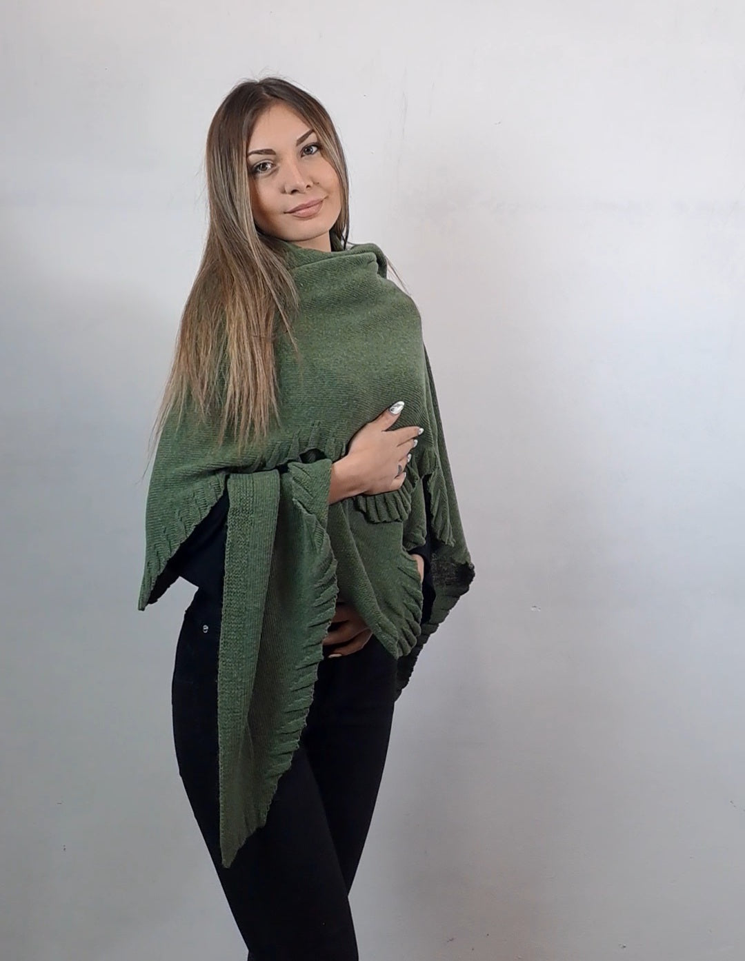 Stola in cashmere e lana merino