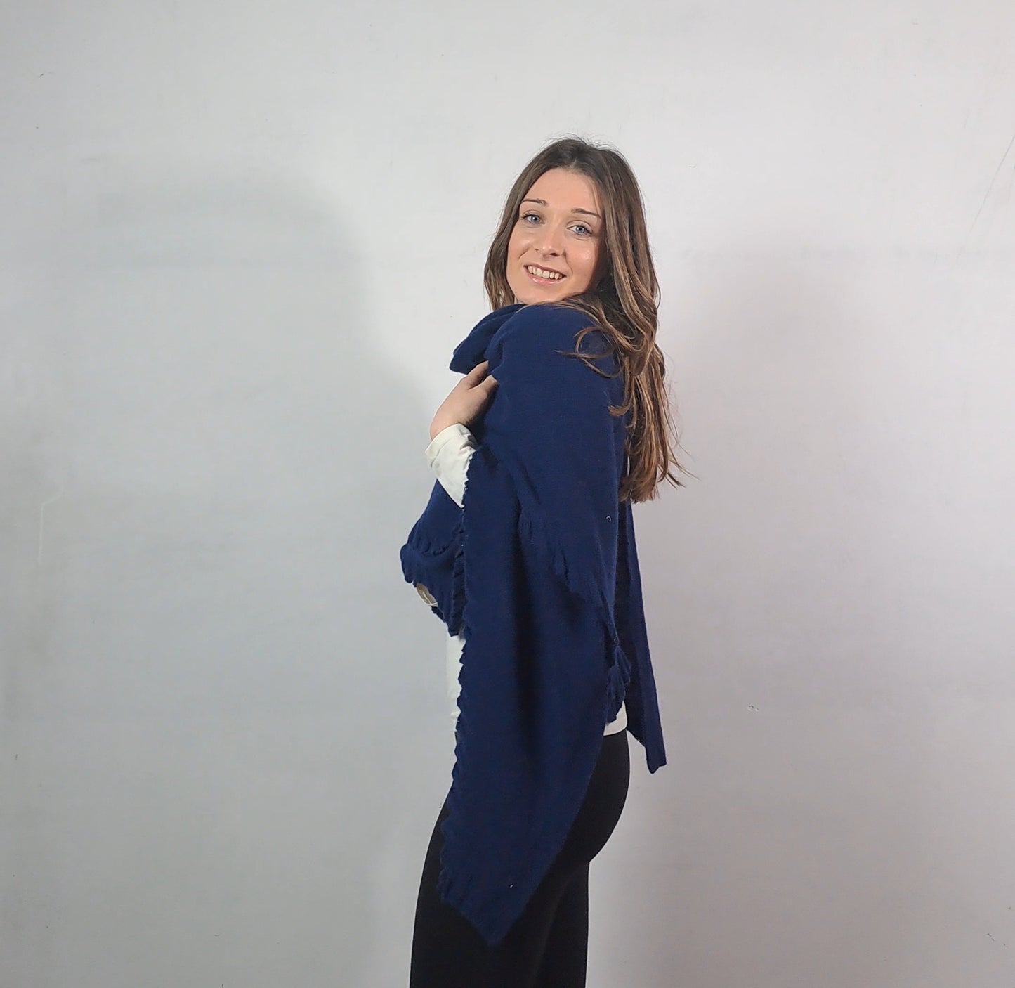 Stola in cashmere e lana merino