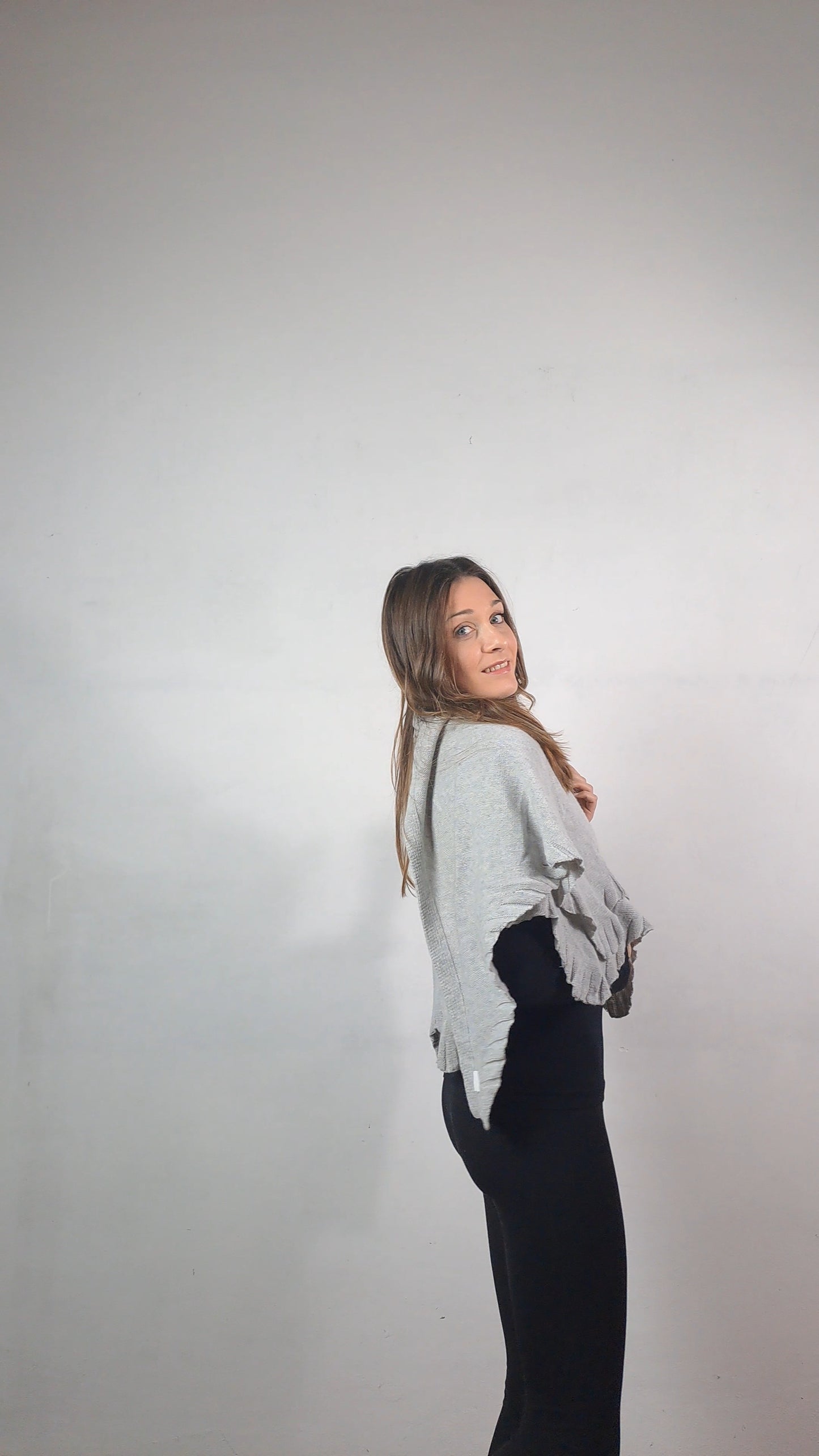 Stola in cashmere e lana merino